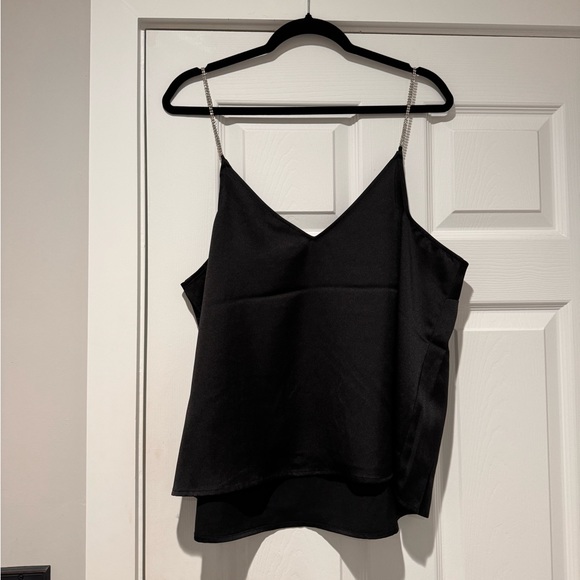 NWT ✅ H&M Black Rhinestone Strap Cami Size XL✨ - Picture 5 of 5